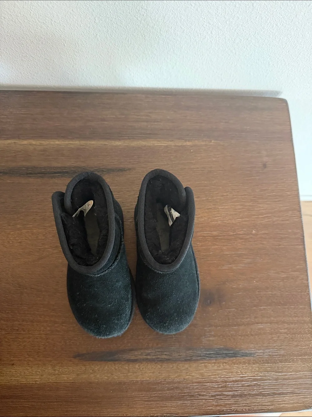 UGG Kids Black Mini Button Boot